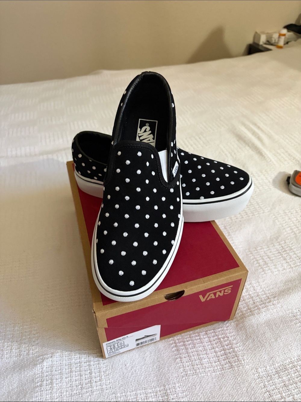 Vans Black and White Polka Dot Platform Slip-On NWB Women’s Size 9 - Picture 4 of 6